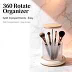🪞 Rotating Makeup Brush Organizer
