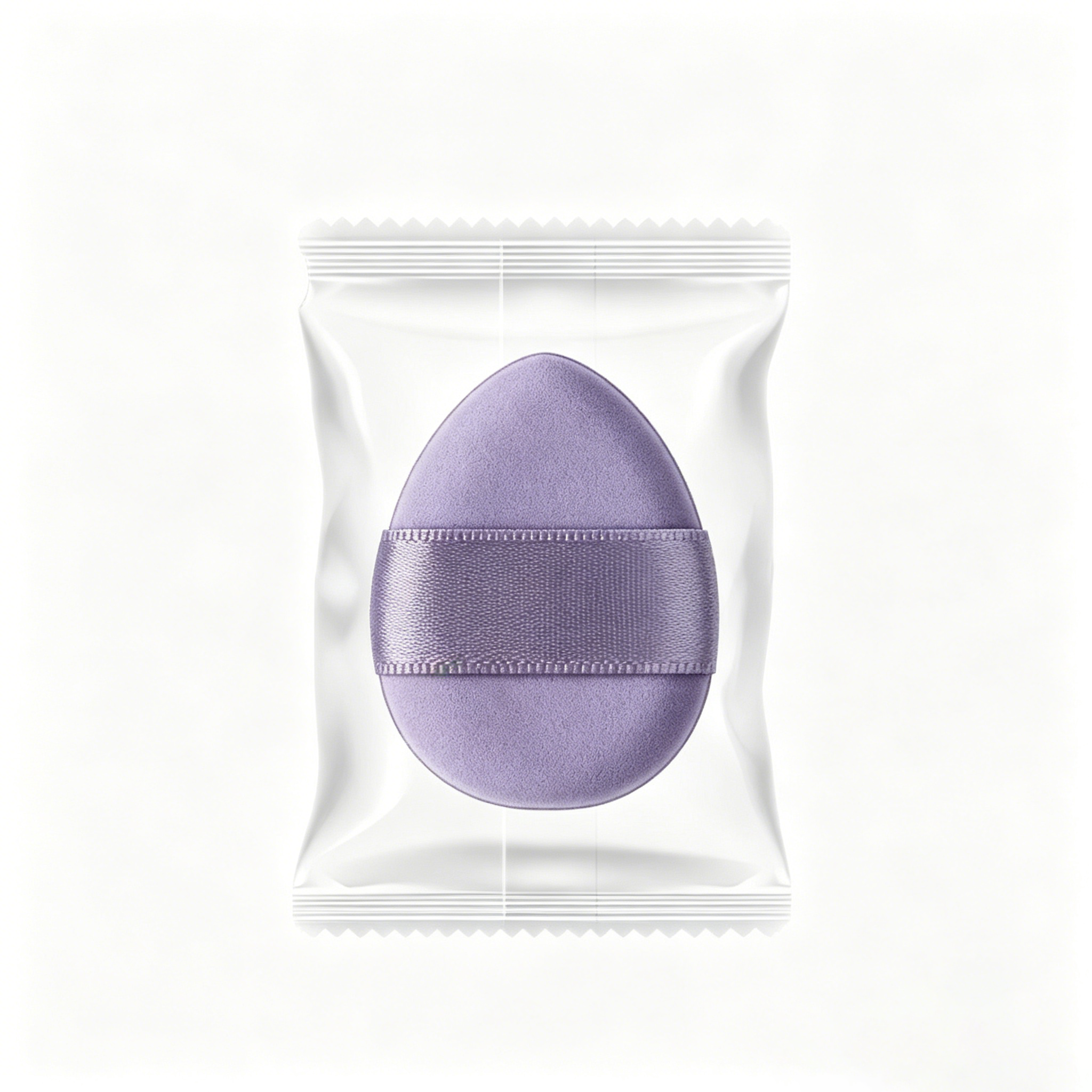 Cushion Puff with Egg-Shaped Ribbon – Individually Wrapped Set