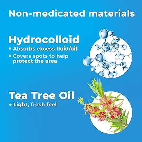 ✨Pimple Patches for Face , Hydrocolloid Acne Patches with Tea Tree Oil, Pimple Patch Pimple Stickers
