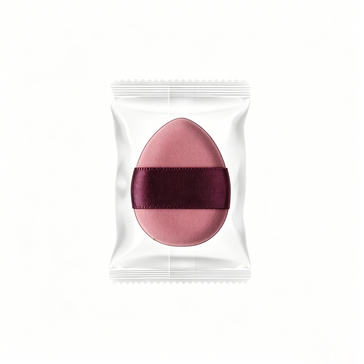 Cushion Puff with Egg-Shaped Ribbon – Individually Wrapped Set